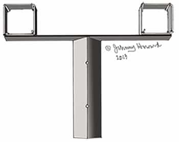Illustration of custom made turkey shoot target holder