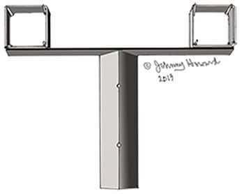 Illustration of custom made turkey shoot target holder